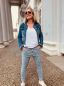 Preview: Taillierte Jeansjacke "ELLA" in den Größen S-XL wählbar, Denim