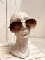 Preview: Sonnenbrille "RAHEL" Goldenes Gestell, braun getöntes Kunststoff-Glas