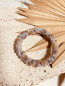Preview: Armband aus Facettenperlen "CIRCLE" Weiß-Beige-Taube