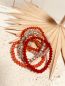 Preview: Wundervolles Set aus elastischen Facetten-Armbänder "WIBKE" Rot