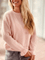 Preview: Wundervoller Pullover mit Vollant am Armabschluss "ROSI" kann von Größ3 36-42 getragen werden, Rosa