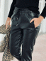 Preview: Stylische Kunstlederhose im Joggstyle "FAY" in den Größen S-XL wählbar, Schwarz