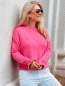 Preview: Wundervoller Pullover mit Vollant am Armabschluss "ROSI" kann von Größ3 36-42 getragen werden, Pink