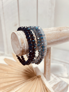 Wundervolles Set aus elastischen Facetten-Armbänder "WIBKE" Blau