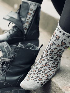 Karl & Coco - Unisex Socken "LEO" Grau