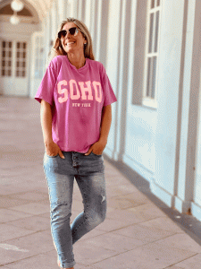 Tolles T-Shirt "SOHO" kann von Größe 34-42 getragen werden, Pink