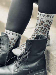 Karl & Coco - Unisex Socken "LEO" Grau