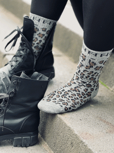 Karl & Coco - Unisex Socken "LEO" Grau