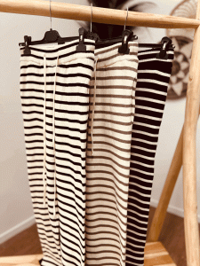 Hose im Streifen-Look aus Baumollstrick "ALVA" kann von Größe 34-40 getragen werden, verscheidene Farben