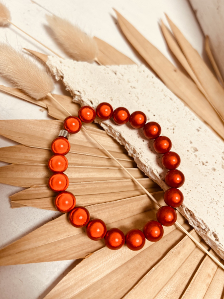 Wundervolles Armband mit magischen Perlen "ELISA" Rot