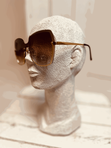 Sonnenbrille "EVA" Goldenes Gestell, braun getöntes Kunststoff-Glas