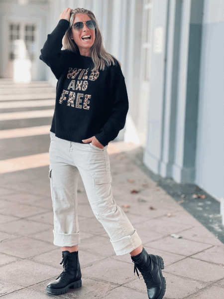 Cargo-Jeans "RON" in den Größen XS-XL wählbar, Beige