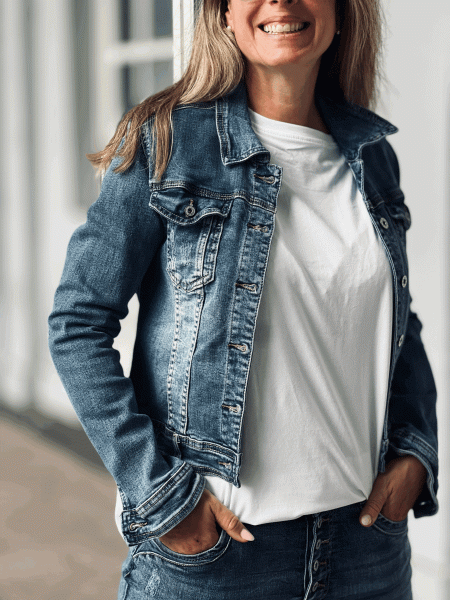 Taillierte Jeansjacke "JIMM" in den Größen S-XL wählbar, Denim